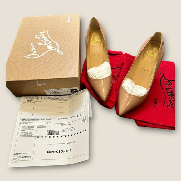Christian Louboutin Shoes - Christian Louboutin | Pigalle 100 Nude Heels | Size 37.5